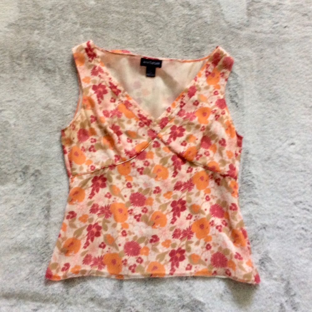 Ann Taylor Silk Floral Print Top